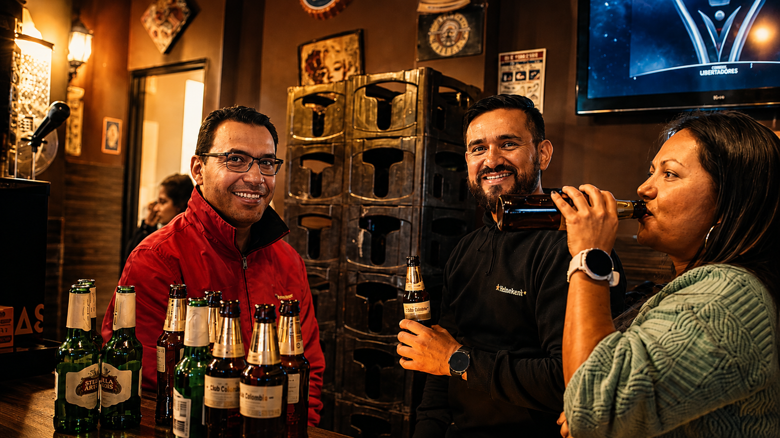 Clientes disfrutando la noche en Pictogramas Café Bar